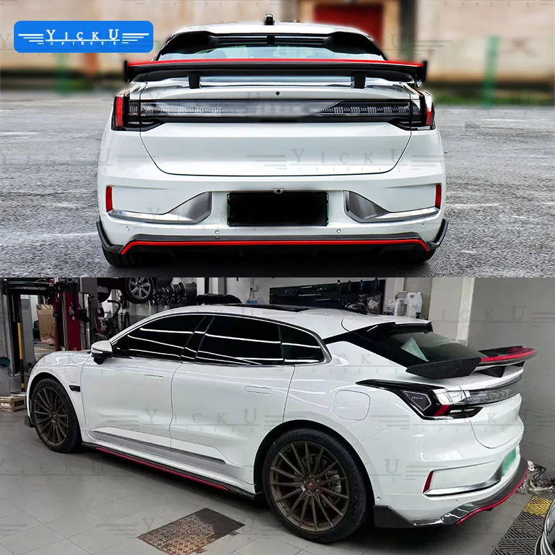 Hot selling FR carbon fiber body kit with large tail spoiler directional plate suitable for ZEEKRs 001