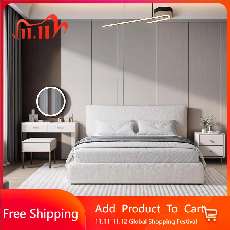 

Luxury Bedroom Massage Bed Wooden Girls Simple Platform Bed Sleeping Human Dog Double Letto Matrimoniale Lounge Suite Furniture