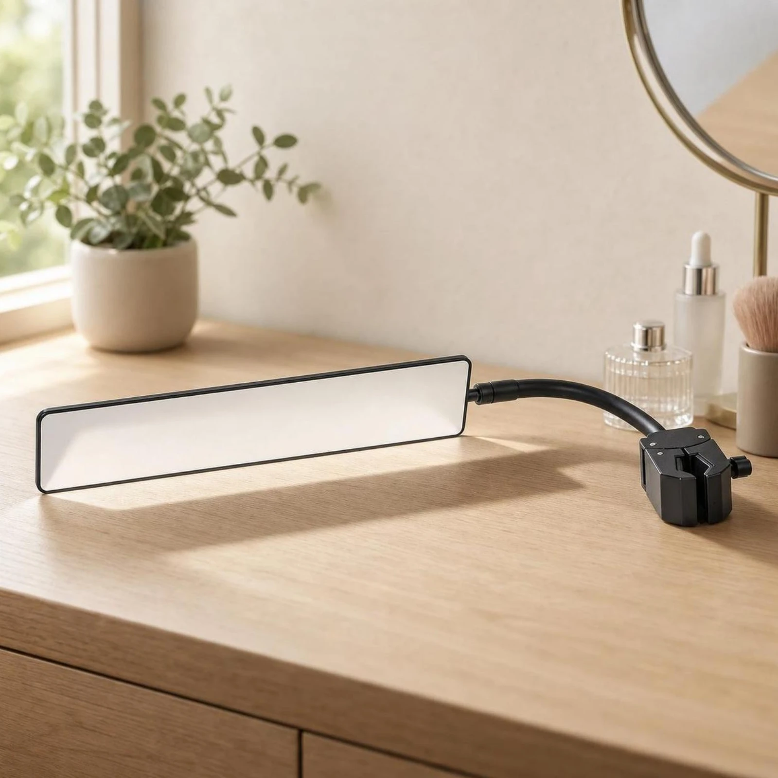 Eyelash Inspection Mirror Clear Rectangular Lash Mirror with Clamp for Lash Technicians Salon Use