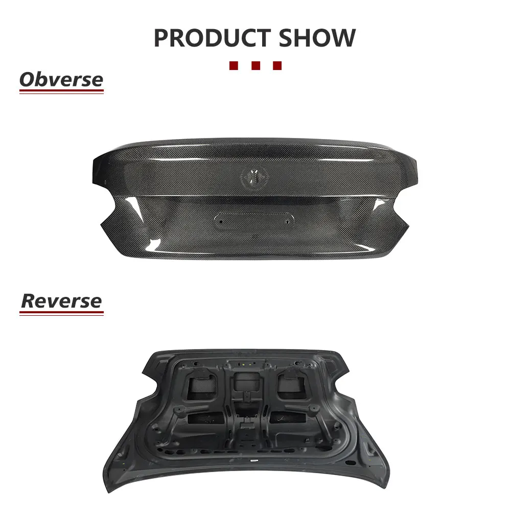 Rear Trunk Cover for BMW G87 M2 2023-2025 Rear Trunk Lid Cover Tail Boot Wings Lip Cap Carbon Fiber Trunk Cover