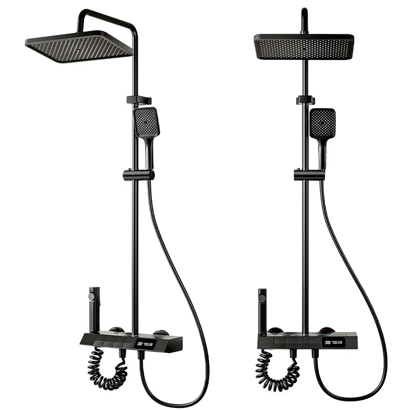 

er-Wholesale Modern Hotel Bathroom Shower Set-4-Setting Piano Key Shower System with Powerful Pressure-Boosted Shower Head*