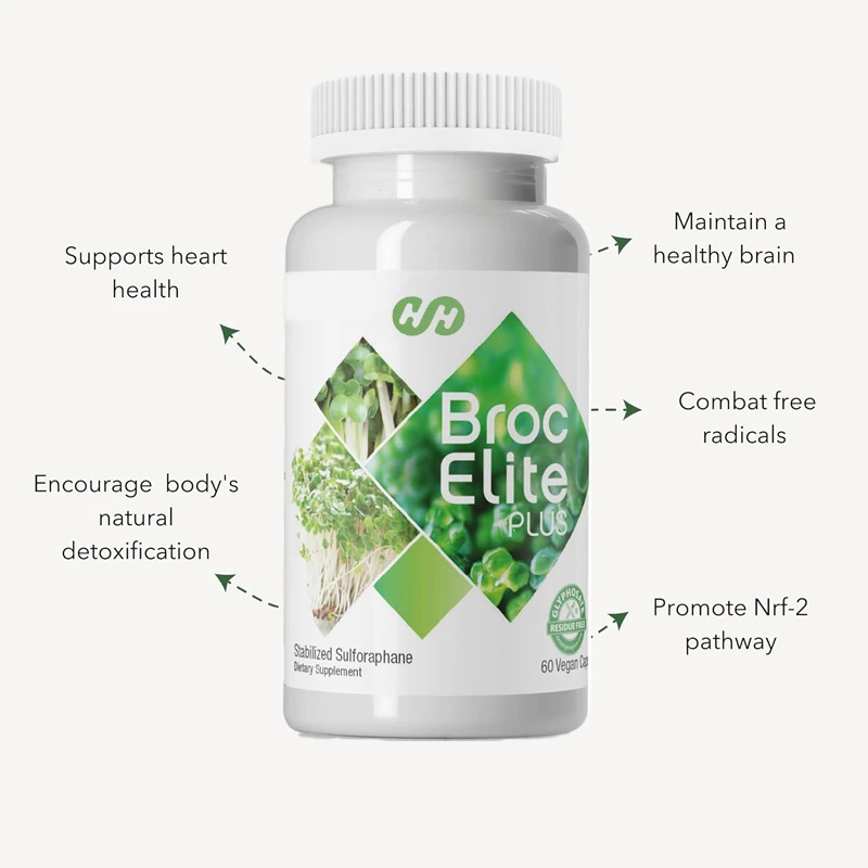 Broccoli Supplement, Containing Stable Sulfate Extract | Zero Residual Glycyrrhizin | 60 Vegetable Capsules