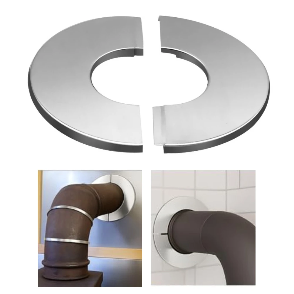 1Pcs Water Pipe Connector 40-200mm Stainless Steel Split Wall Hole Cover Decorative Cover For Chimney And Stove Pipe