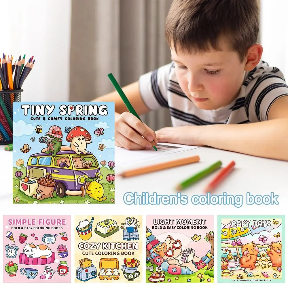 Cartoon Coloring Book Educational Stress Relief Graffiti Painting Book Painting Gift Montessori Drawing Toy for Adults And Teens