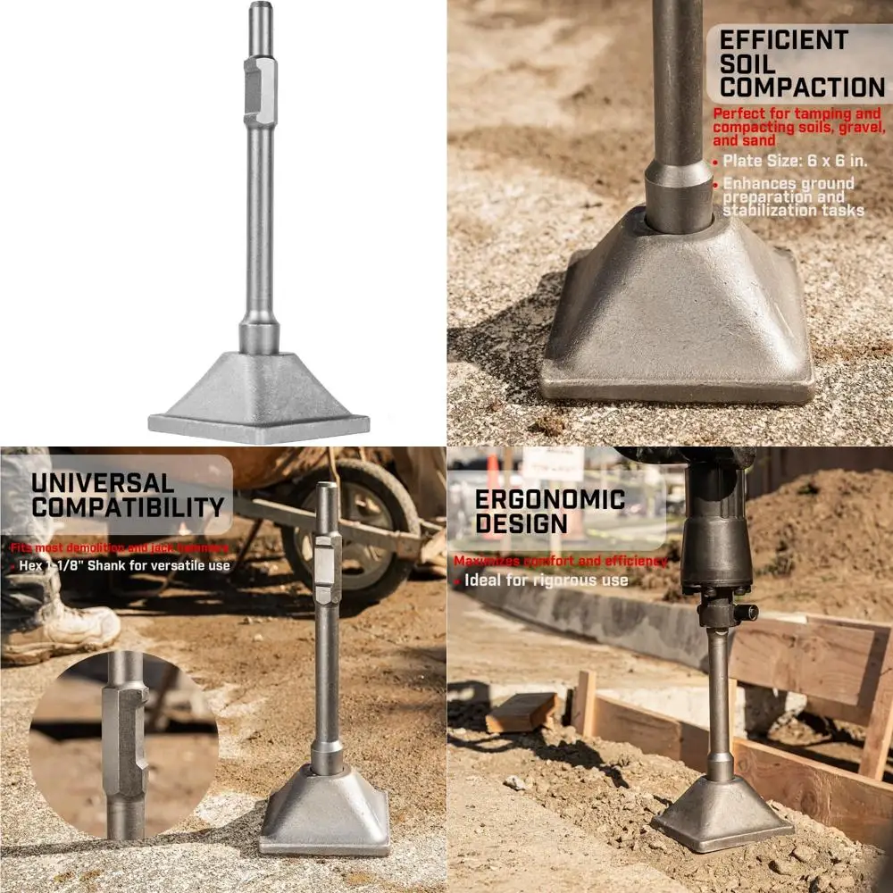 Mata Bor Palu Penghancur Beton Elektrik dengan Tangkai Tamper dan Pelat untuk Pemecah Beton - Alat Penghancur Tugas Berat