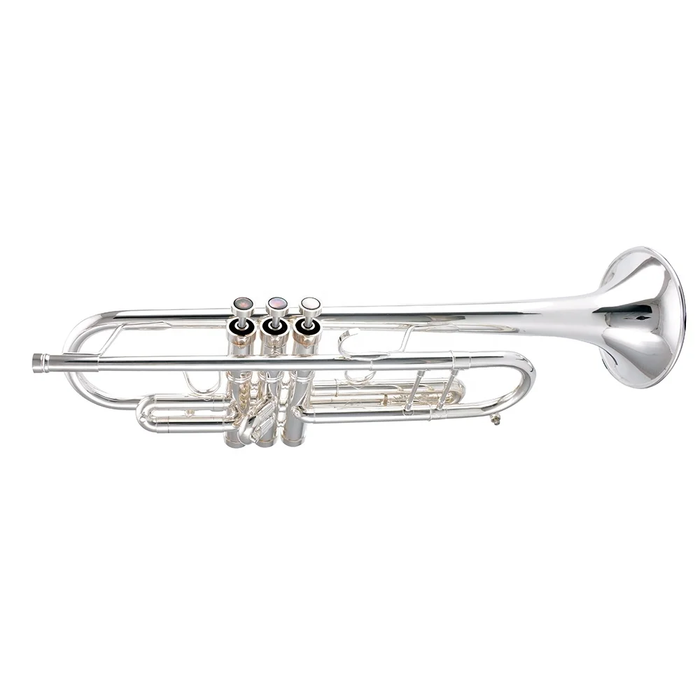 

2025 Professional Silver Edward Trumpet BB Tone Brass Instrument Trompeta JYTR409ED-II OEM
