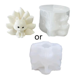 for Creative Silicone Mould Nine Tailed Foxes Mold for DIY Soap Crafts Office Ornaments Desk Drop shipping