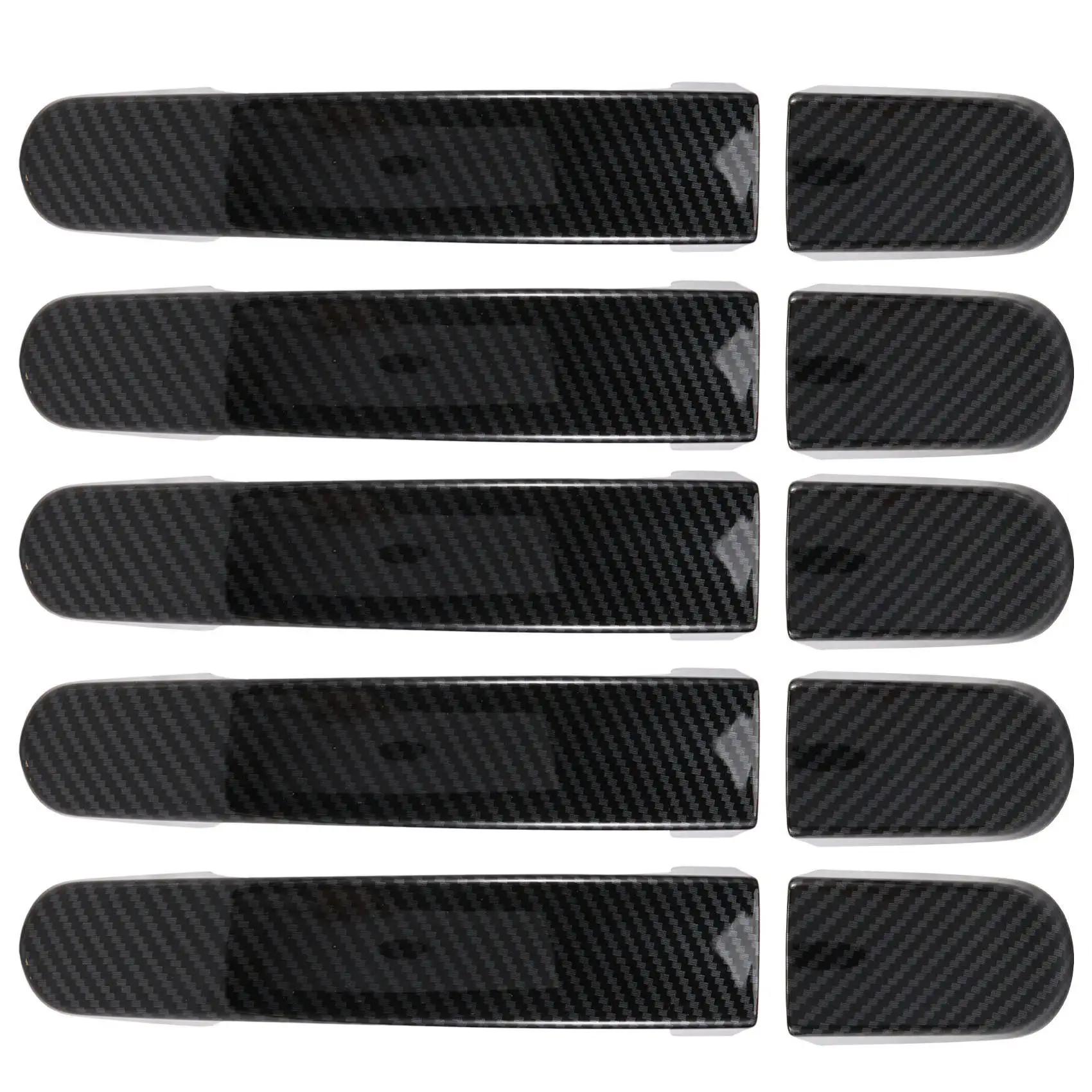 Mega Sale 5Pcs Car Door Handle Cover Trim for Ford Transit Custom Tourneo 2014- 2020 Carbon Fiber Door Handle Sticker Decoratio