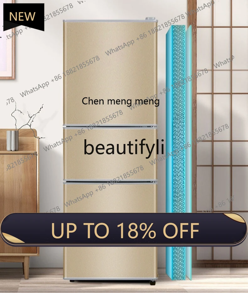 

Z189 Refrigerator Large Capacity Three-Door Freezer Refrigerator Rental Dormitory Energy-Saving Household Electric Refrigerator