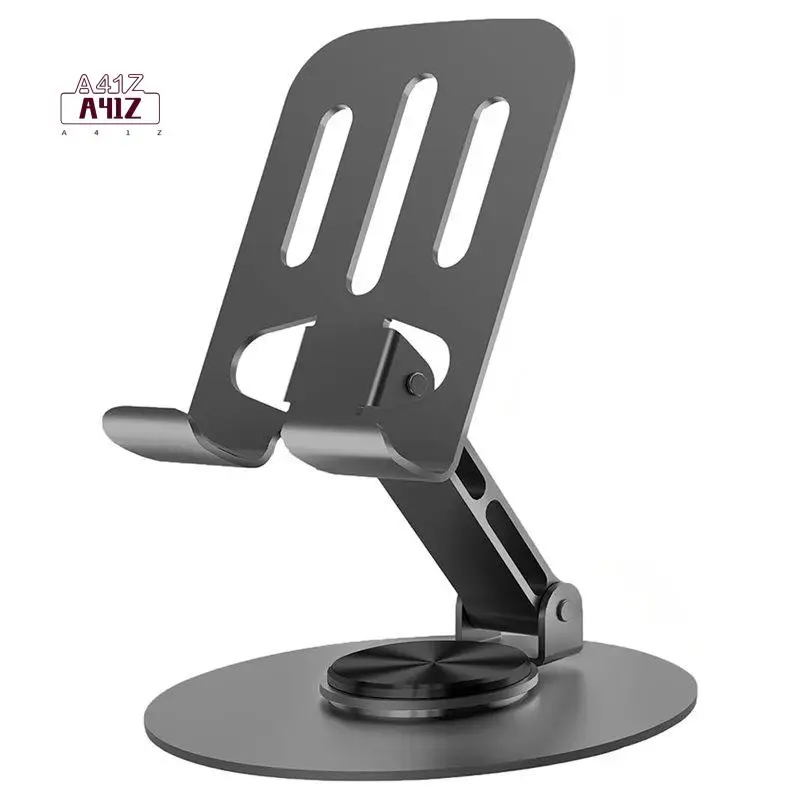A41Z-720 Rotate Aluminum Alloy Portable Tablet Holder Adjustable Flexible Folding Lazy Desktop Live Mobile Phone Stand Mount