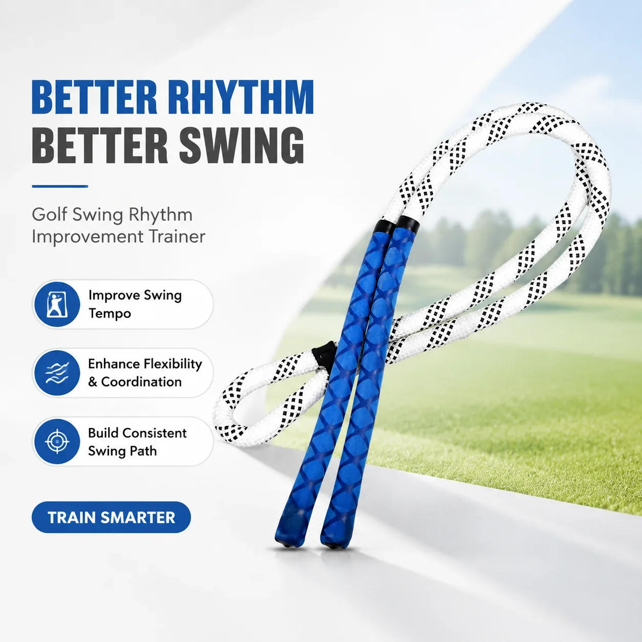 Golf Swing Rhythm Improvement Trainer Indoor Training Rope Enhances Flexibility Practice Equipment Golf Swing Aid view 4