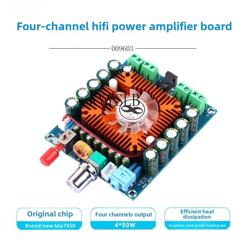 KYYSLB TDA7850 Automotive Four Channel HIFI Amplifier Board High Power 50W * 4 High Quality Audio Amplifier