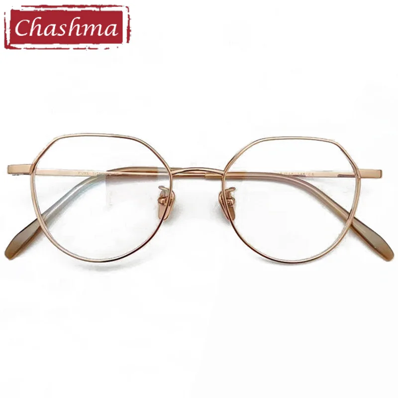 Chashma Prescription Pure Titanium Frame Student Trend Fashion Eyeglasses Men Top Quality Flexible Light Spectacles for Women