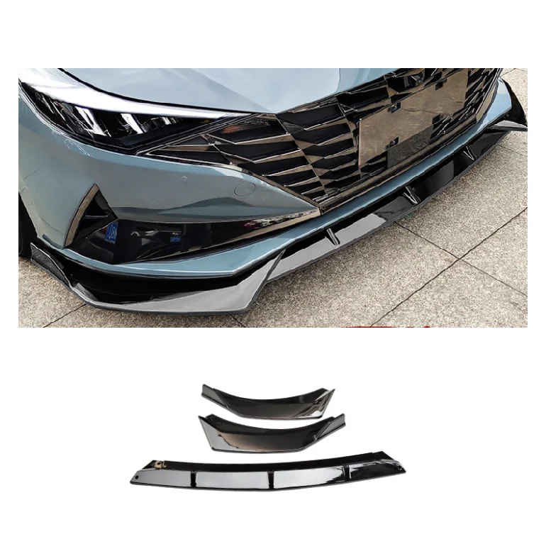 High Quality Front Lip For 2021-2022 Hyundai SONATA Upgrade ABS Front Bumper Lip Splitter