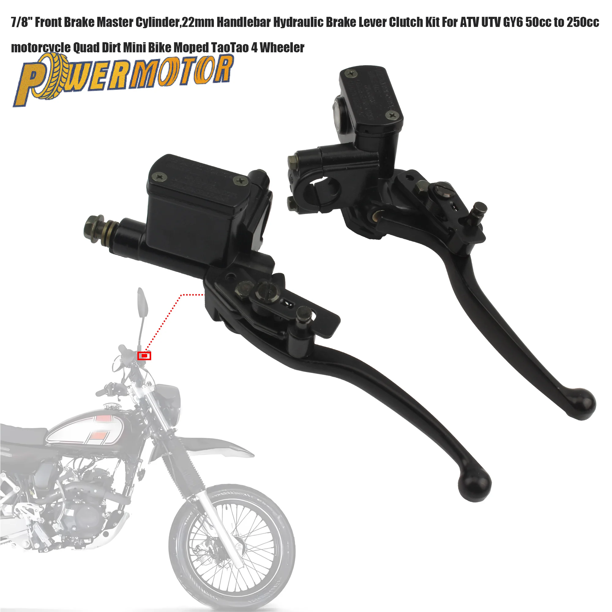 Motorrad-Zylinder Hydraulischer Bremshebel Kupplungshebel Pumpe Links Rechts Für Universal 50cc-250cc ATV Dirt Bike Modifiziert