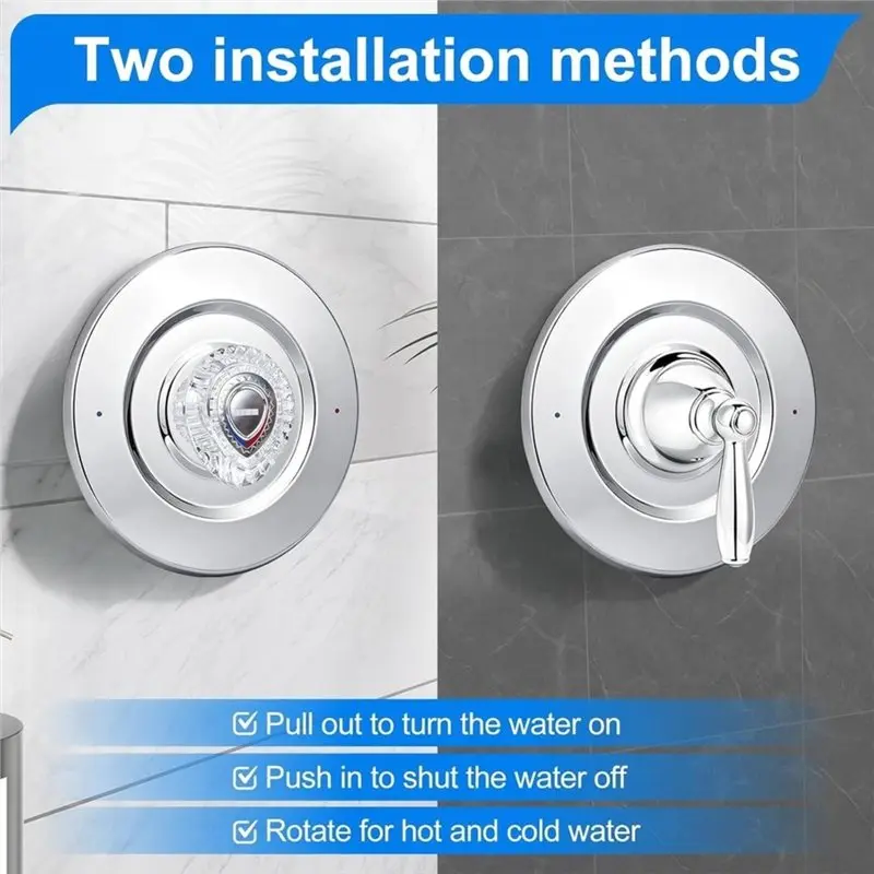 AB34-Shower Trim Kit For Moen T470 Chateau Tub/Shower Valve Chrome, Include 96797 Push Pull Shower Knobs And Shower Handle