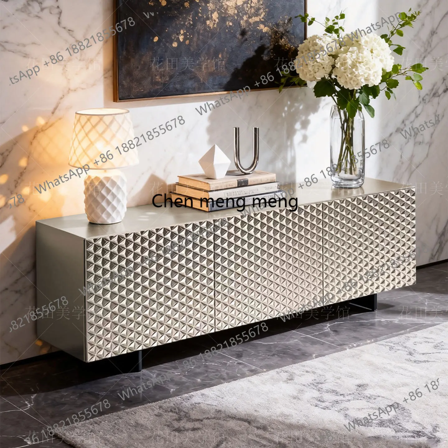 

Итальянский светлый роскошный домашний обеденный боковой шкаф для спальни, ТВ-шкаф, постмодернистский входной шкаф с гравировкой для гостиной