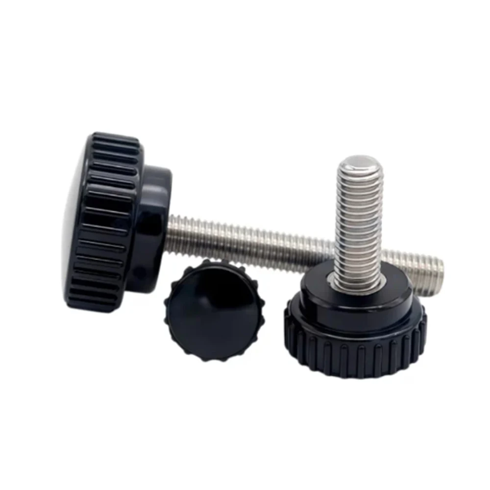 1-5Pcs Straight Grain Hand Tightening Screw M4 M5 M6 M8 M10 Knurled Thumb Screw Bakelite Hand Grip Knob For Machine Tool Fixture