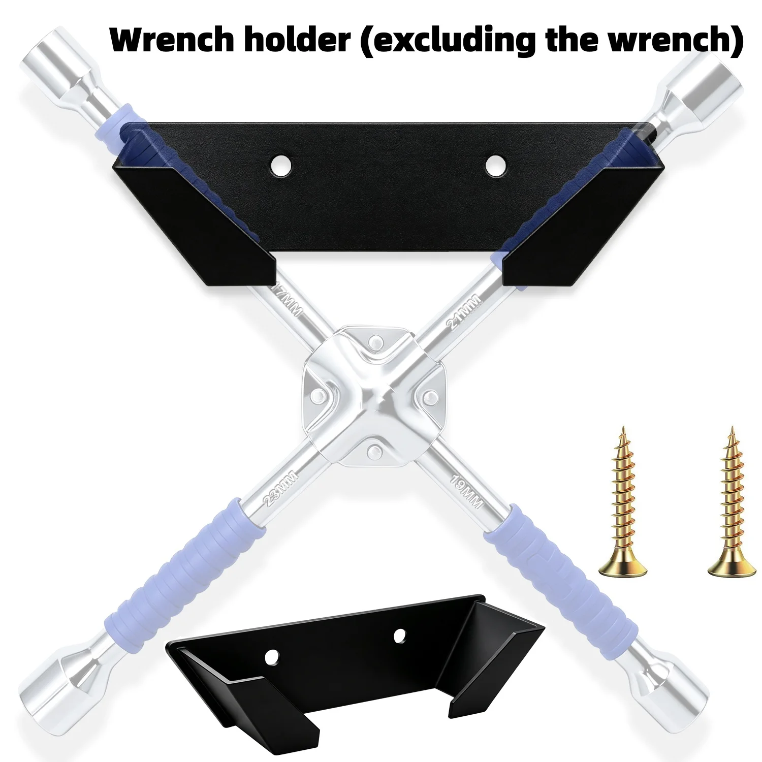 Wall-Mounted Wrench Holder Storage Bracket Vehicle Inventory Management Hook Auxiliary Hanging Piece for Home Organization