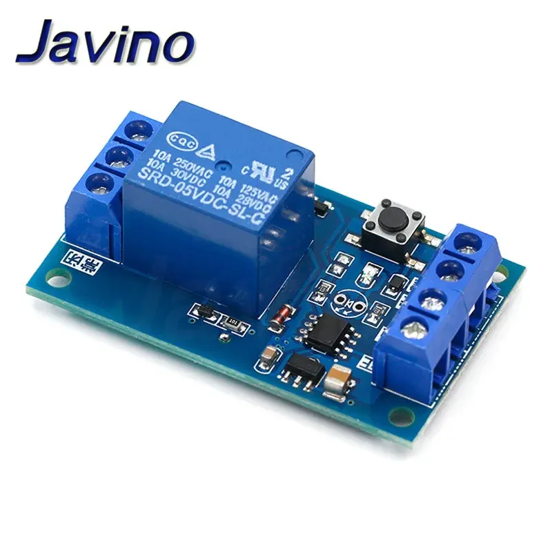 

Single key bistable relay module automobile refit switch one key start stop self lock single chip microcomputer control 51