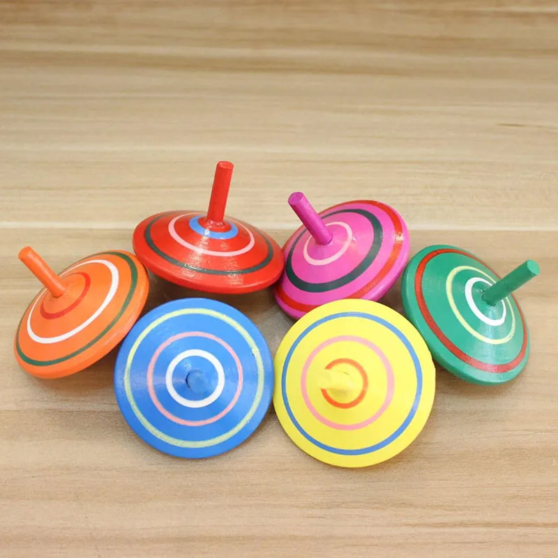 5-30 Stück Holz-Kreisel Regenbogen-Gyro-Spielzeug für Kinder Geburtstagsparty-Geschenke Valentinstag-Geschenk Klassenraumpreis Geschenktüten-Füller – Detail 5