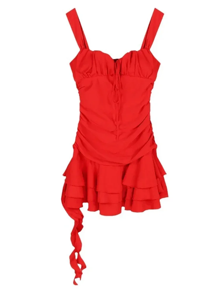 

Новый летний модный женский купальник 2026: Сексуальный цельный купальник без рукавов с открытой спиной и шнуровкой, спортивный стиль