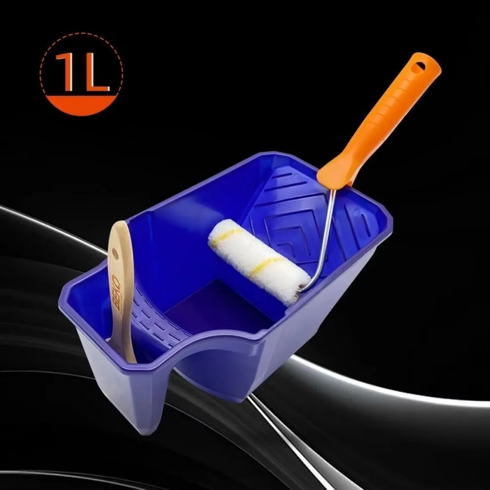 New 1L Paint Tray Large Capacity Dark Blue Handheld Paint Cup PP Easy-Grip Holding Paint Cup Paint Supplies