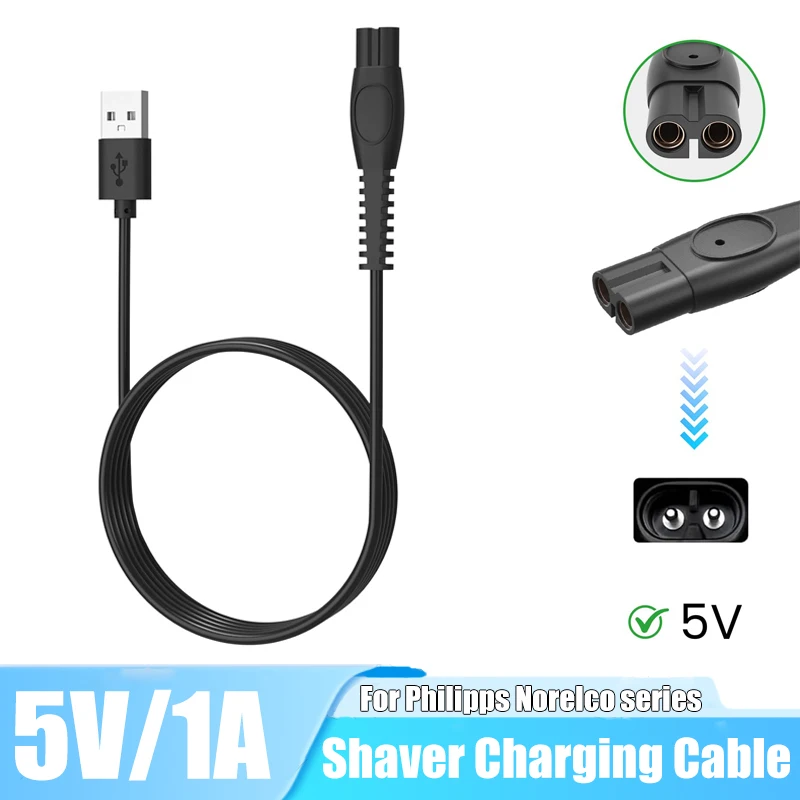 Зарядный кабель 5В для бритв Philips OneBlade QP2724 QP2834 MG5910 MG7910 MG9510 MG9520 PQ888 PQ889/Norelco Shaver 3900