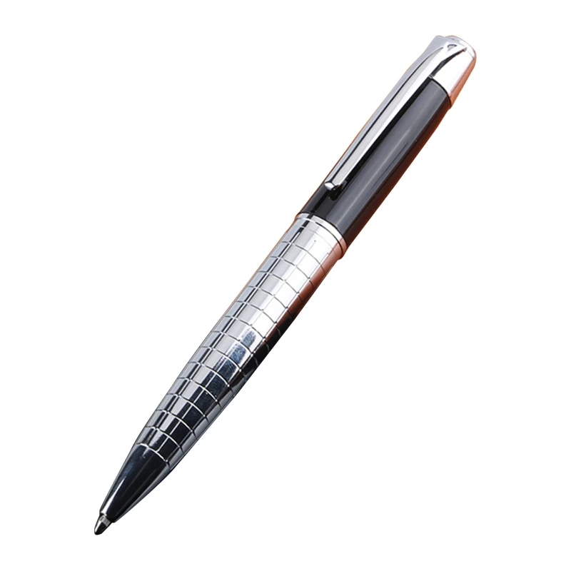 

Metallic Ballpoint Pen Revolve Open Point Smoothly Writing for Signature School Office Souvenir Present LX9A