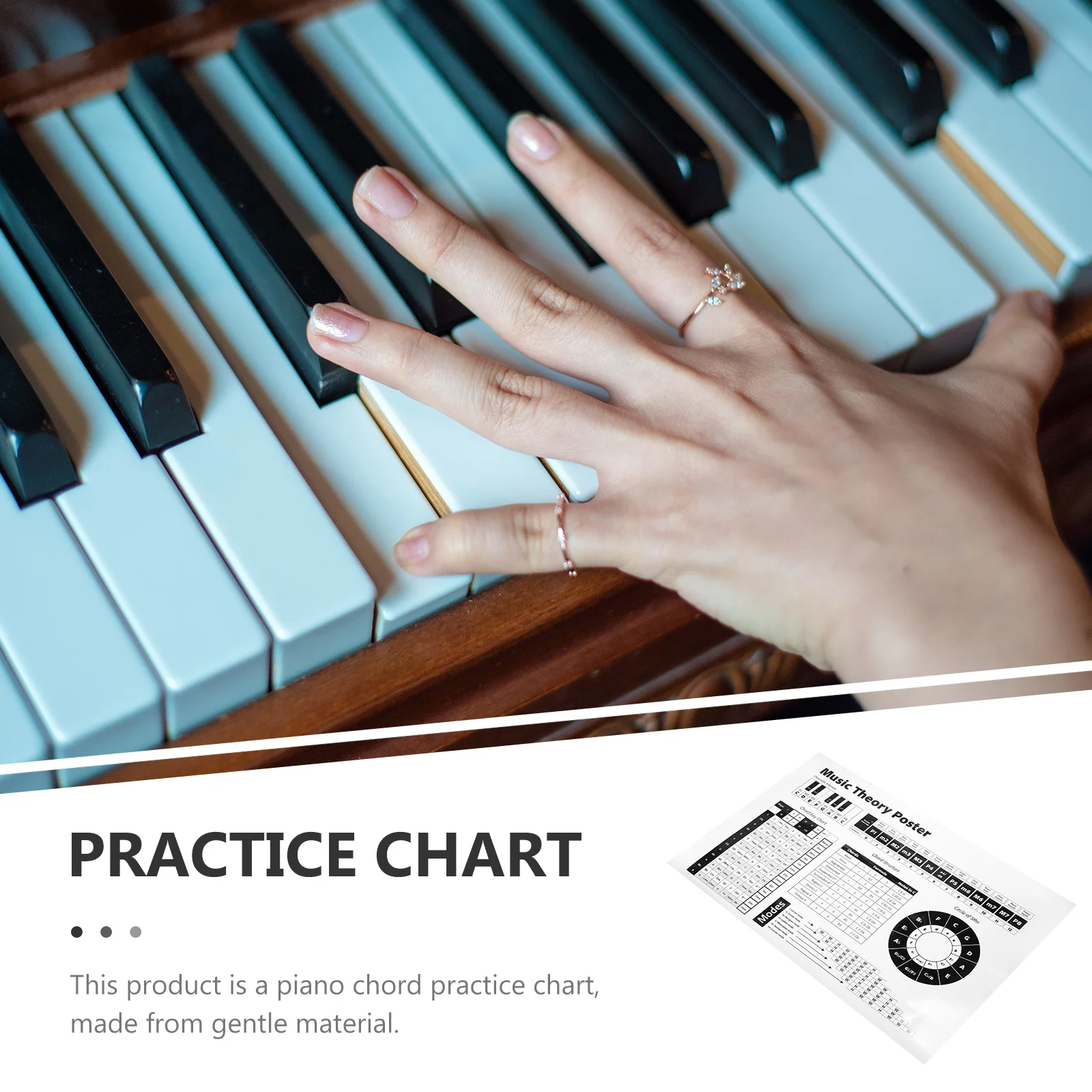 ملصق بمقياس وتر البيانو، نظرية موسيقية كبيرة الحجم، مرجع للمبتدئين الذين يتعلمون الحبال، مخطط جداري تعليمي للديكور