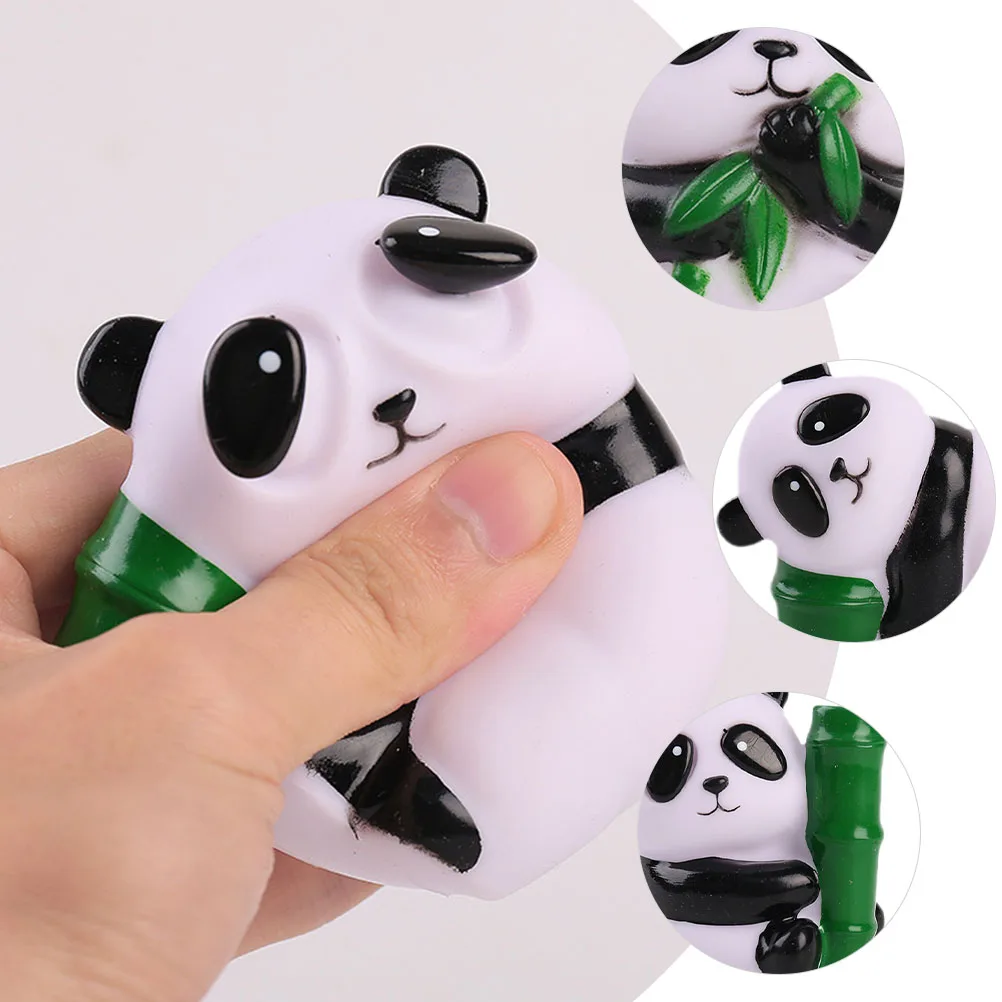 Funny Panda Squeeze Toys 3pcs Stretchy Fidget Sensory Kids Compact Party Favors Cartoon Gifts