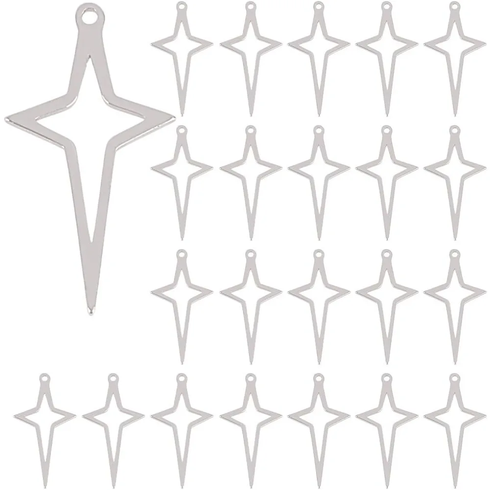 

Star Charms Star Dangle Charms Hollow Celestial Pendants Small Charm Bulk for DIY Bracelets Earring Necklace Jewelry Making
