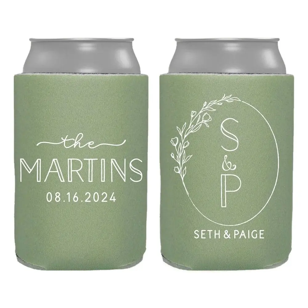 

Personalized Wedding Can Cooler | Customized Wedding Favors | Beverage Insulators, Beer Huggers, Huggies, Wedding Shower, Rehear