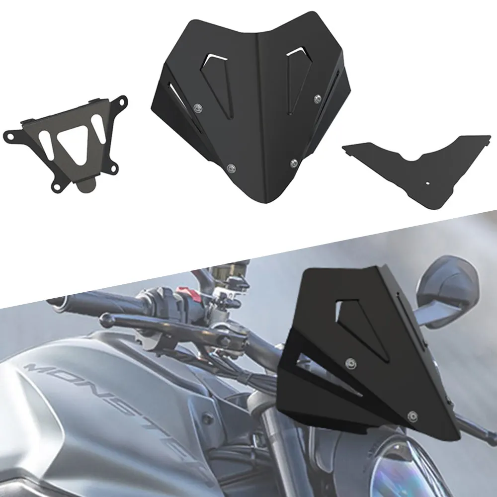 

FOR DUCATI MONSTER937 Monster 937 Plus 2021 2022 2023 2024 Motorcycle Windshield Windscreen Wind Screen Bracket Accessories