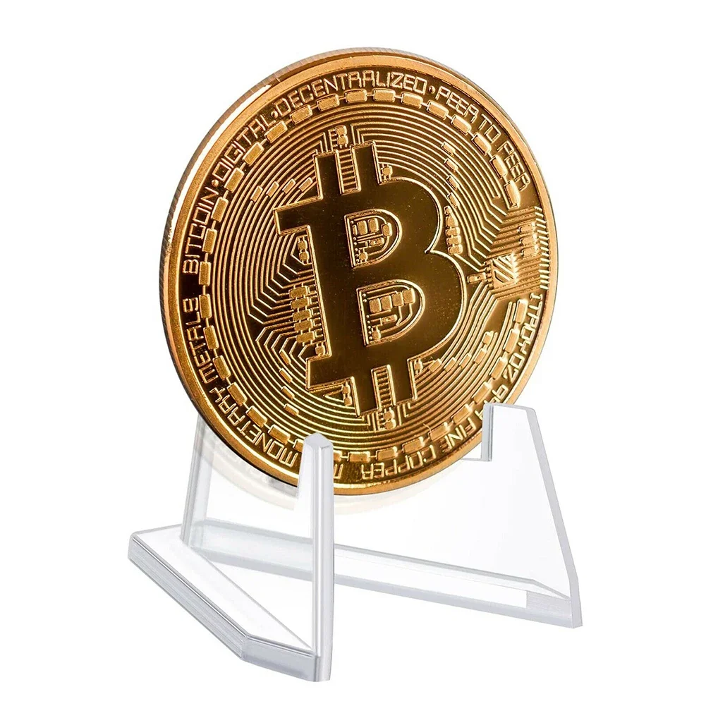 10pcs Transparent  Acrylic Coin Display Stand Holders Photos Card Commemorative Challenge Coin Capsule Medal Support Racks