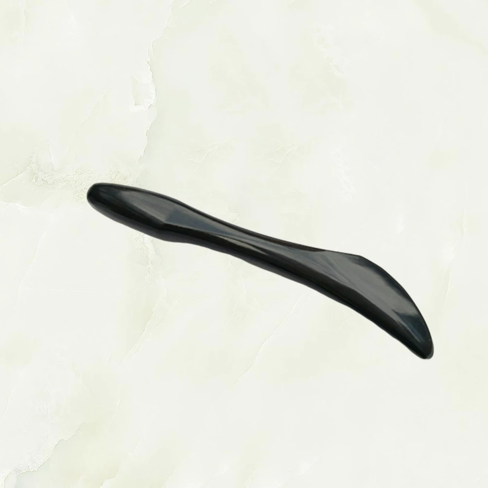 

Natural Buffalo Horn Facial Scraping Board Black Traditional Handheld Massager Skin Care Tool Stick For Spa Home Salon