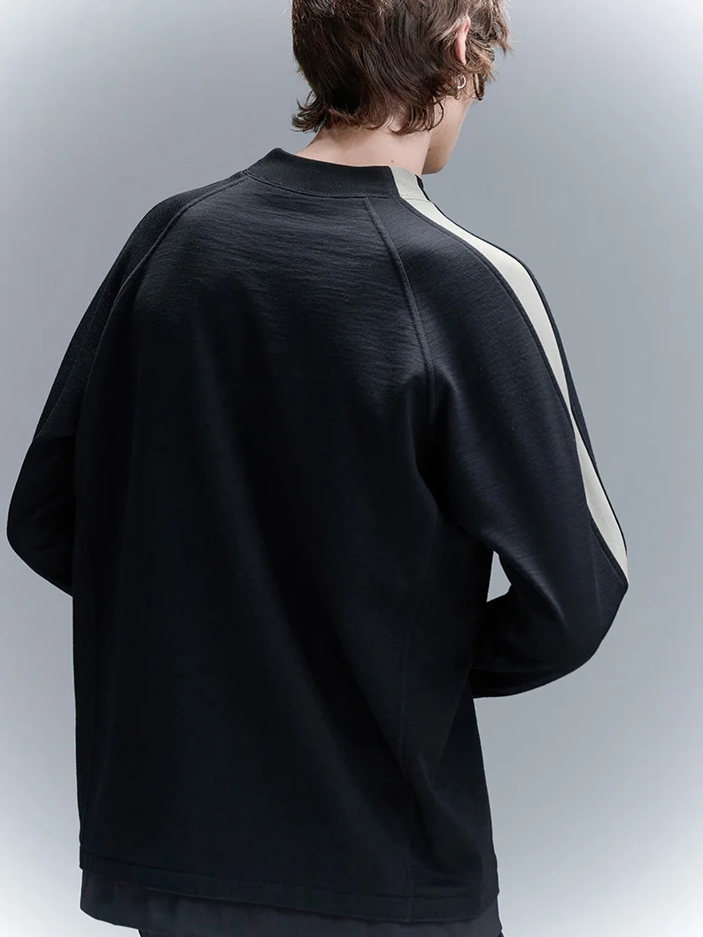 REINDEE LUSION 24AW 0237 MERINO WOOL SEMI HIGH NECK LONG SLEEVED T-SHIRT TECHWEAR URBAN OUTDOOR DARKWEAR STREETWEAR CYBERPUNK