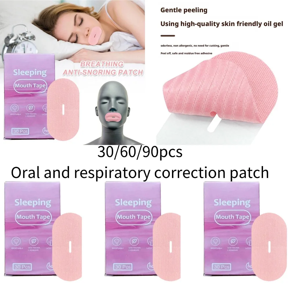 30/60/90pcs Anti Snoring Sleep Mouth Tape Best Breathing Nasal Strips Medical Grade Improved Sleeping Keep Mouth Close Care 2026