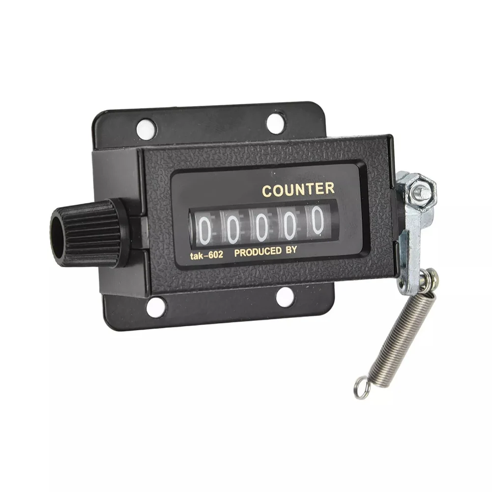 Manual Counter 5 Digit 0-99999 Counting Mechanical Counter Reset Hand Pull Counter