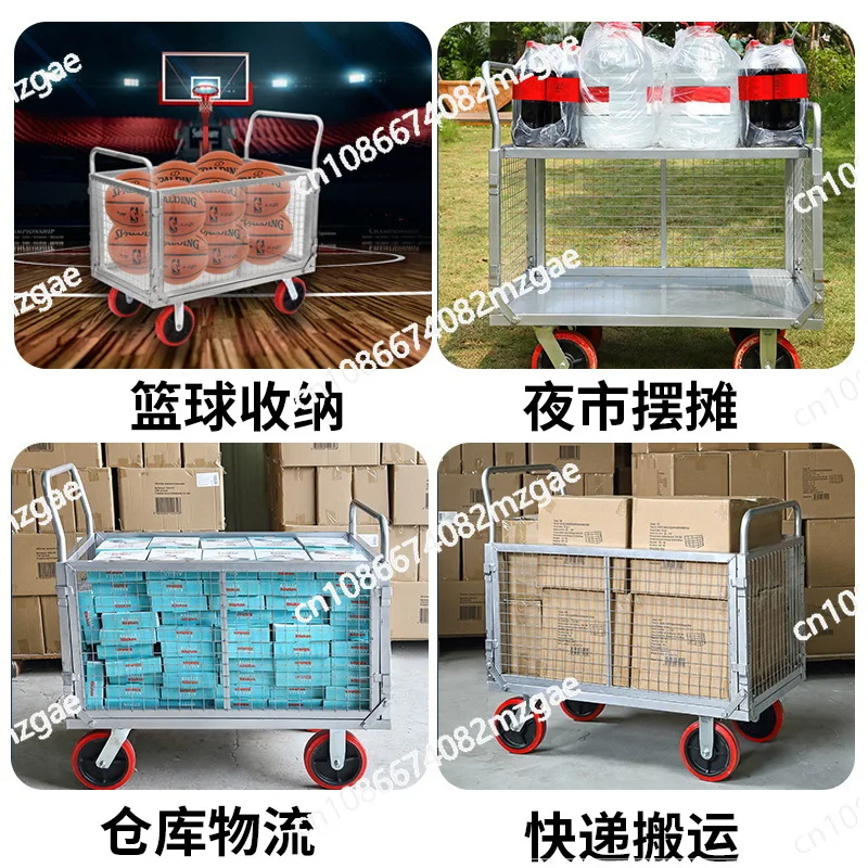 Factory sorting car fence express trolley turnover network car full folding warehouse trolley picker