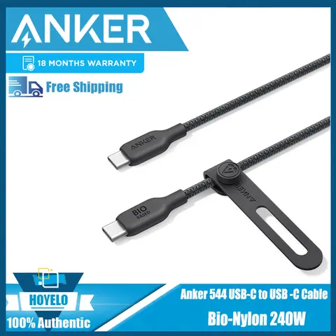 Anker 544 Cable USB C a USB C (240 W, 3 pies/6 pies) Carga rápida para iphone 15 Samsung Huawei