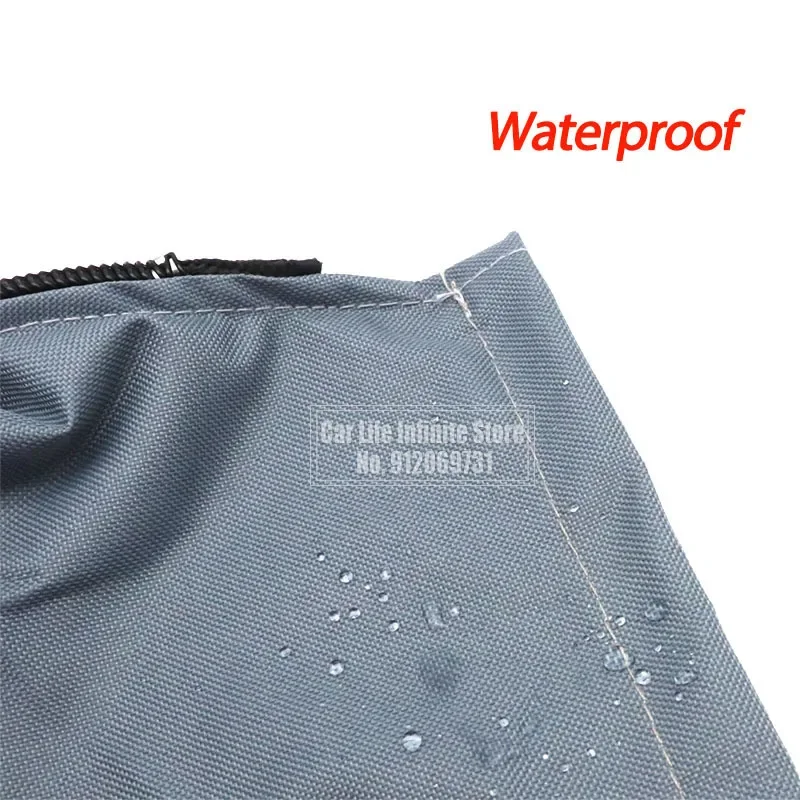 Waterproof 600D 3 Bow Bimini Top Boot Cover No Frame Yacht Boat Cover With Zipper Anti UV Dustproof Cover Marine Accessories
