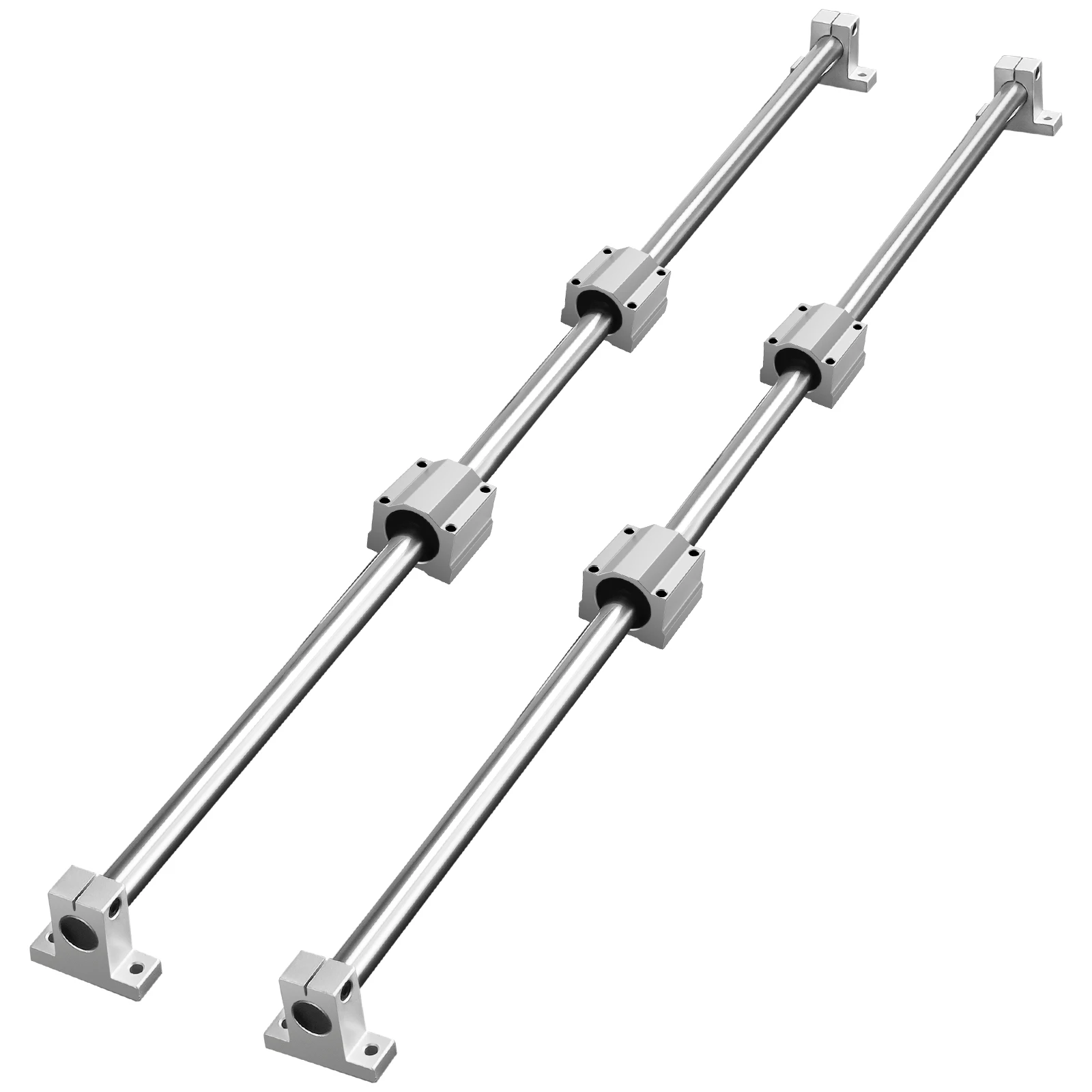 Kit de mouvement linéaire SucceBuy comprenant 2 rails, blocs de chariot SC16/SC20 et 4 supports, idéal pour les projets d'automatisation CNC