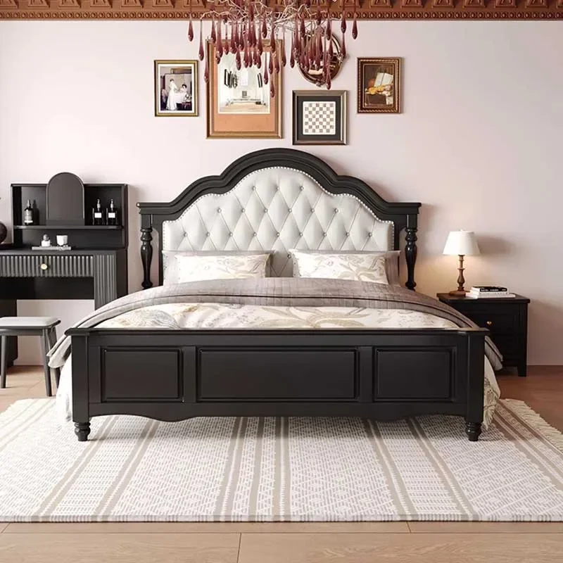 Leather European Bed Frames Queen Modern White Wood Platform Twin Bed Frame Safe Castle Sleeping Cama De Casal