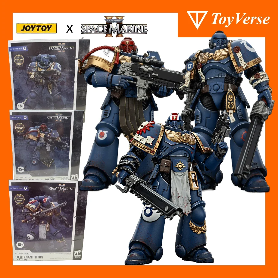 

TOYVERSE JOYTOY 1/18 Action Figures Ultramarines Lieutenant Titus & Gadriel & Chairon Collectible Toy Set