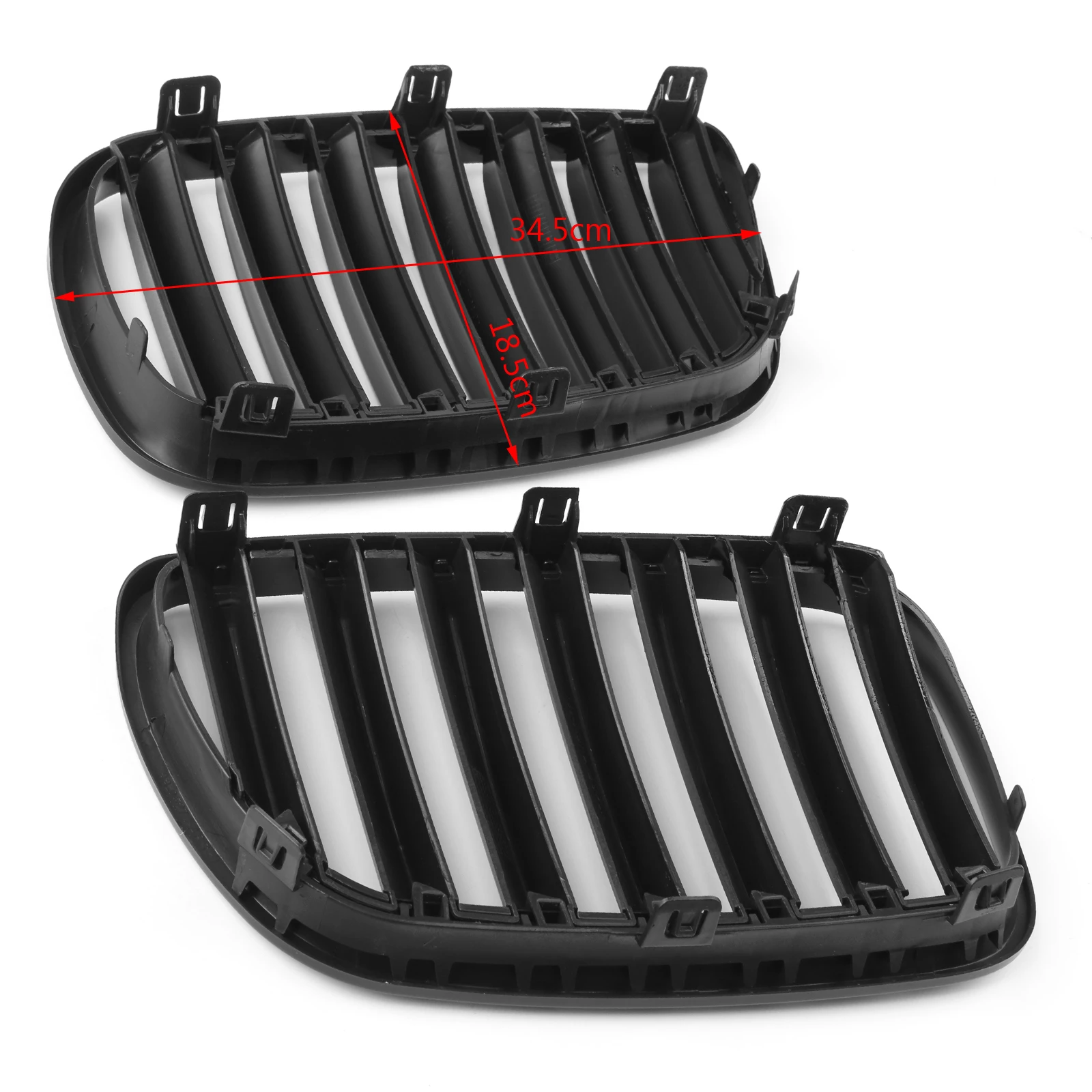 Areyourshop Car Grille For BMW E83 X3 SUV 2007-2010 ABS Plastic 1 Pair Front Grilles Pair Front Bumper Grill Car Accessories