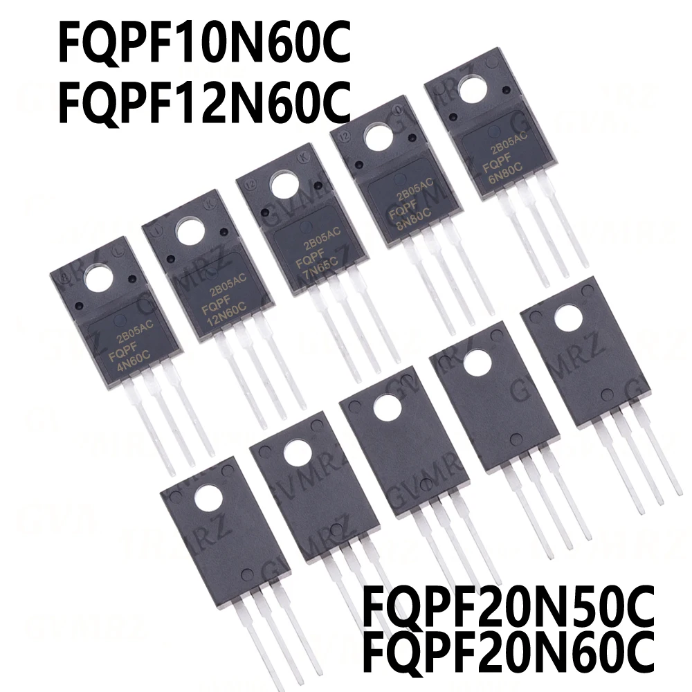 10PCS FQPF10N60C FQPF12N60C FQPF20N50C FQPF20N60C FQPF2N60C FQPF4N60C FQPF4N90C FQPF5N60C FQPF5N65C FQPF6N60C  TO-220F