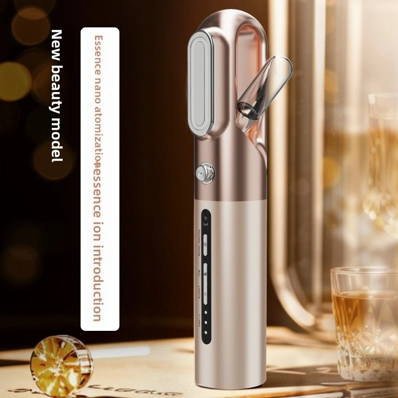 بالموجات فوق الصوتية الخاصة ضوء الماء الأيونات السالبة أداة التجميل المنزلية المحمولة مقدمة أداة حقن الأكسجين الصغيرة