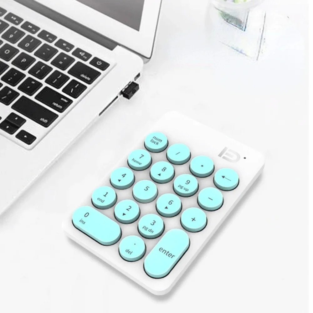 Teclado Numérico Digital Sem Fio, Mini, Bonito, Portátil, Financeiro, Escritório, Moda, Presente