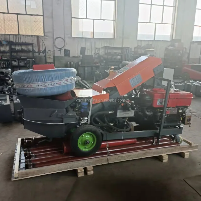 Hot Selling YG-10 Construction Equipment Mobile Electric Trailer Concrete Pump Concrete Mixer With Pump